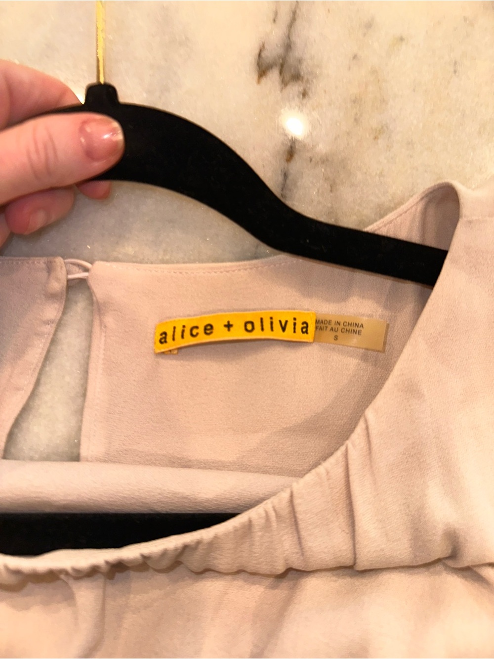 Alice + Olivia Silk Blend Size Small Layered Mini Dress in Blush Pink Cream - Picture 7 of 12